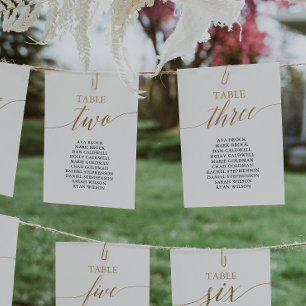 Elegante Gold Tischnummer 3 Sitzkarte