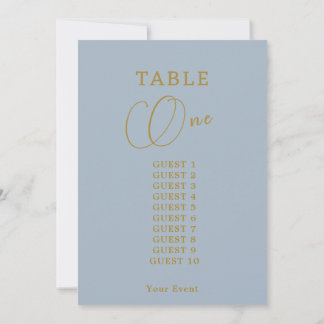 Elegante Gold Tischnummer Seating Chart