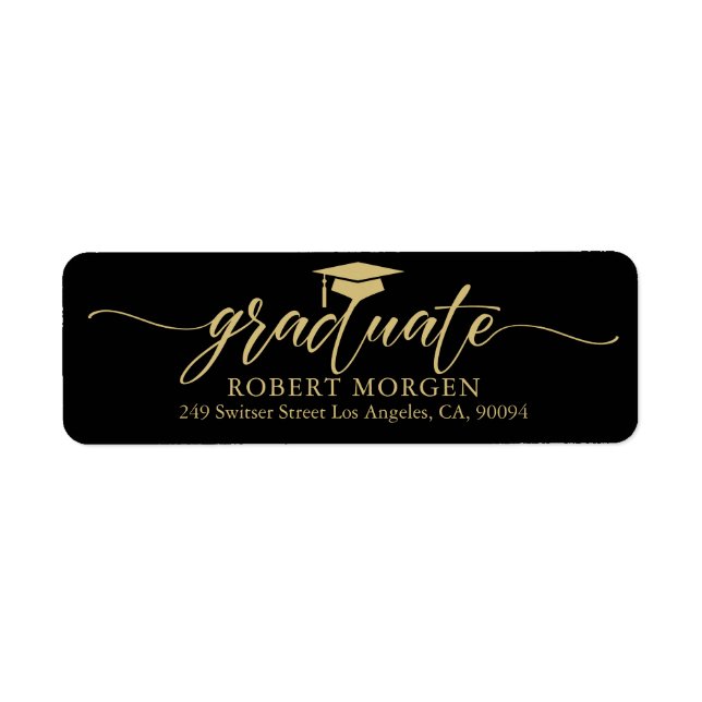 Elegante Gold Typografie auf schwarzem Hintergrund (Vorne)