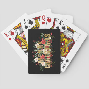 Elegante Gold-Typografie Frohe Weihnachten Spielkarten