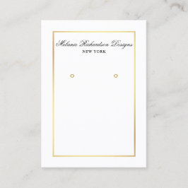 Elegante Gold- und Black Earring Display Card Visitenkarte