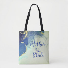 Elegante Gold und Blue Abstrakt Mother of the Brid Tasche