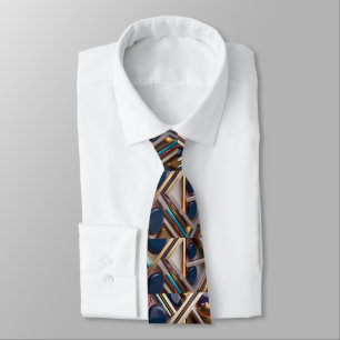Elegante Gold- und Blue-Krawatte Krawatte