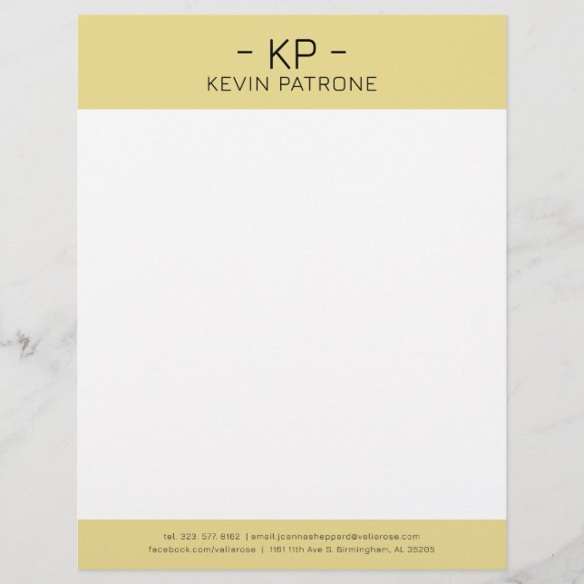 Elegante Gold und Graue Minimalistische Typografie Briefbogen (Vorderseite)