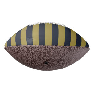 Elegante Gold- und Marineblaue vertikale Streifen Football