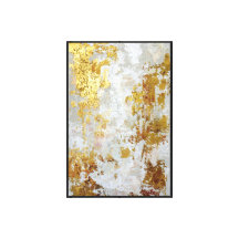 Elegante Gold- und neutrale abstrakte Wandkunst