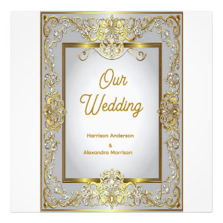 Elegante Gold- und Silberhochzeits-Einladung – Ver Fotodruck
