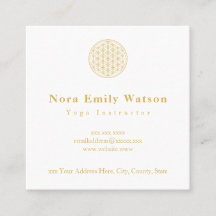 Elegante Gold und White Mandala Business Card