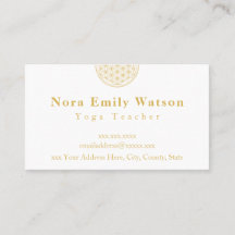 Elegante Gold und White Mandala Business Card