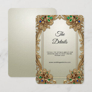 Elegante Gold Verziert-Detail-Abschlusskarte Begleitkarte