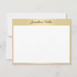 Elegante Gold-Vorlage für handgeschriebene Schrift Mitteilungskarte