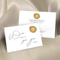 Elegante Gold Wax Briefmarke Corporate Dinner RSVP