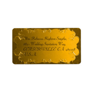 Elegante Gold Wedding Address Labels Adressaufkleber