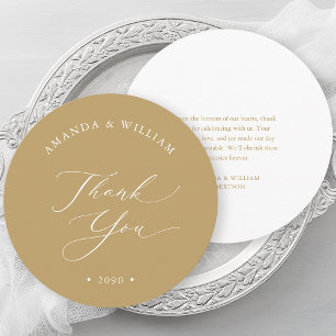 Elegante Gold Wedding Dankeschön Card Einladung