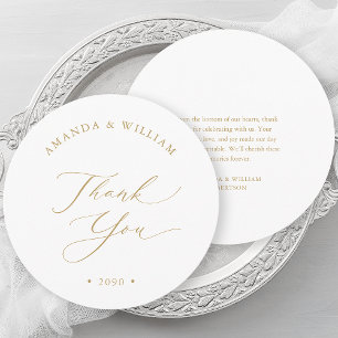 Elegante Gold Wedding Dankeschön Card Einladung