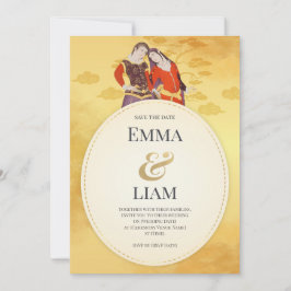 Elegante Gold Wedding Einladung - Customizable Des
