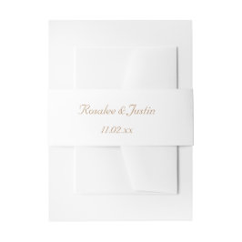 Elegante Gold Wedding Invitation Band