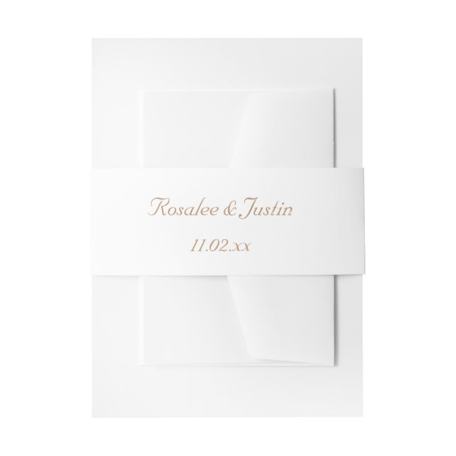 Elegante Gold Wedding Invitation Band (Vorderseite Beispiel)