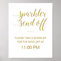Elegante Gold Wedding Sparkler Absenden des Signat