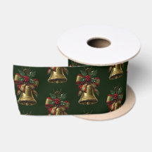 Elegante Gold Weihnachtsglocke mit festlicher Bow 