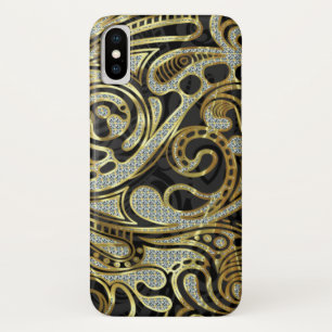 Elegante Gold & White Diamonds Abstrakte Wirbel title_seo2