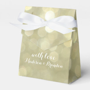Elegante Gold & White Sparkle Geschenkboxen Geschenkschachtel