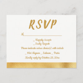 Elegante Gold & White UAWG Glam Wedding Party Einladungspostkarte
