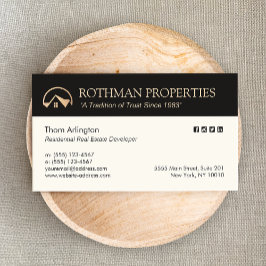 Elegante Gold Zuhause Logo Real Anwesen Developer Visitenkarte