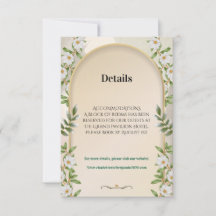Elegante Goldbogen-Karte mit weißen floralen Detai