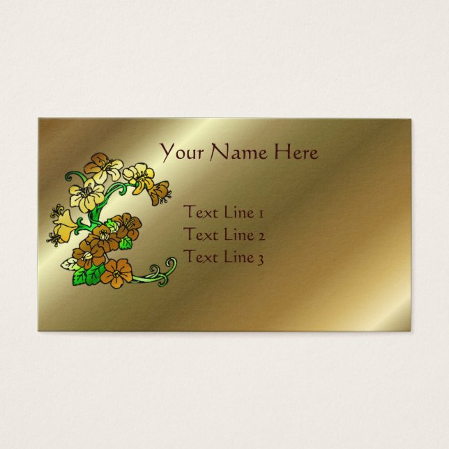 Elegante Golden Brown Blume (Vorderseite)