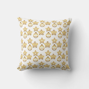 Elegante Golden Christmas Vectors auf White Kissen
