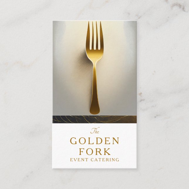 Elegante Golden Fork Parco Civico-Ciani Visitenkarte (Vorderseite)