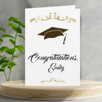 Elegante Golden Gratulationen Graduate Abschluss
