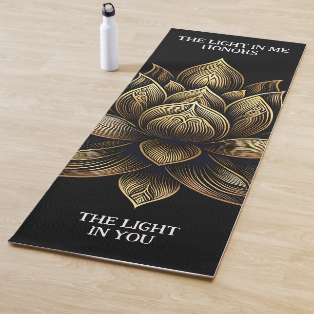 Elegante Golden Lotus Blume Das Licht in mir ... Yogamatte (Beispiel)