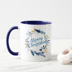 Elegante Golden Rentier Weihnachtsfeier Tasse