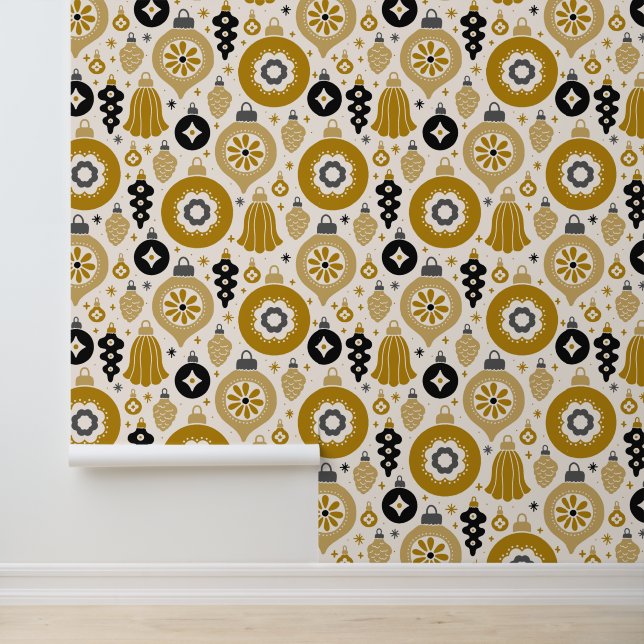 Elegante Golden Retro Tapete (Anwendung)