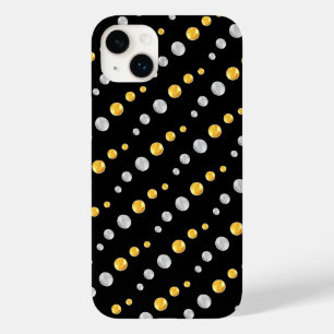 Elegante Golden & Silver Dots auf schwarz Case-Mate iPhone 14 Plus Hülle