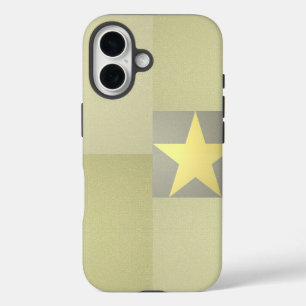 Elegante Golden Star Exzellenz, Modernes Gelbgrau iPhone 16 Hülle
