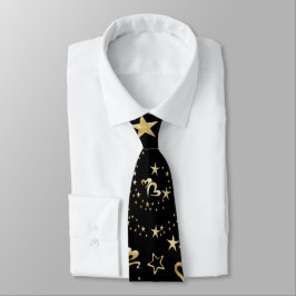 Elegante Golden Stars  Krawatte