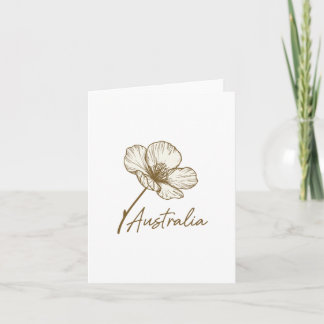 Elegante Golden Wattle Australia Day 2026 Grußkart Karte
