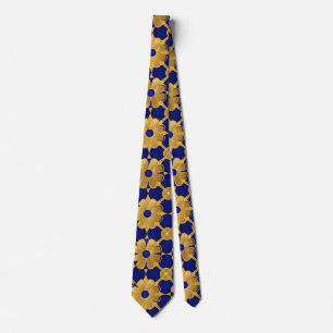 Elegante goldene Blumenkrawatte – Luxus-Accessoire Krawatte