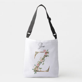 Elegante goldene Blumenletter Z Umhängetasche Tragetaschen Mit Langen Trägern