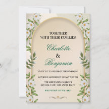 Elegante Goldene Bogen Weiße Florale Hochzeit