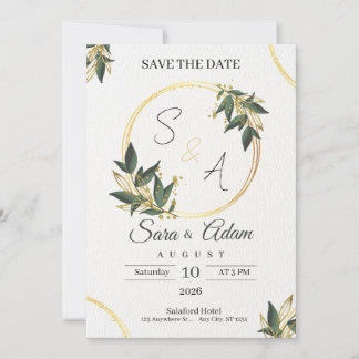 Elegante goldene botanische Kreis-Karte