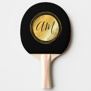 Elegante goldene, festliche Buchstaben Tischtennis Schläger