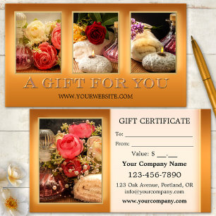 Elegante Goldene Geschenkkarte für Ihre Fotos Rabattkarte