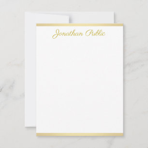 Elegante Goldene Handschrift Textvorlage Flach Mitteilungskarte