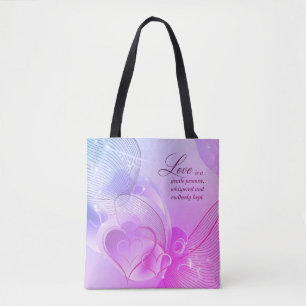 Elegante Goldene Herz Romantik Kunst Tasche