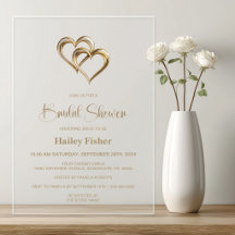 Elegante goldene Herzen Junggesellinnenabschied