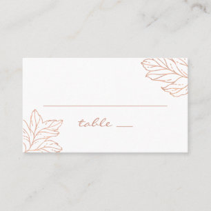 Elegante goldene Hochzeit. Klassisch botanischer H Platzkarte